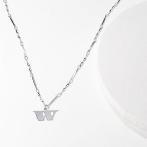 Letter Necklace (W) - Silver